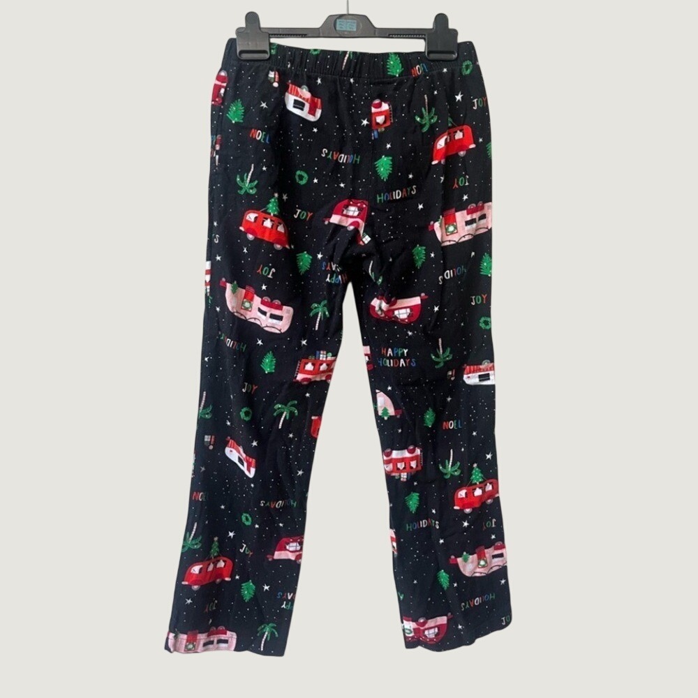 Old Navy Womens Holiday Camper Pajama Pants Black Flannel Christmas Lounge Small - Picture 3 of 8